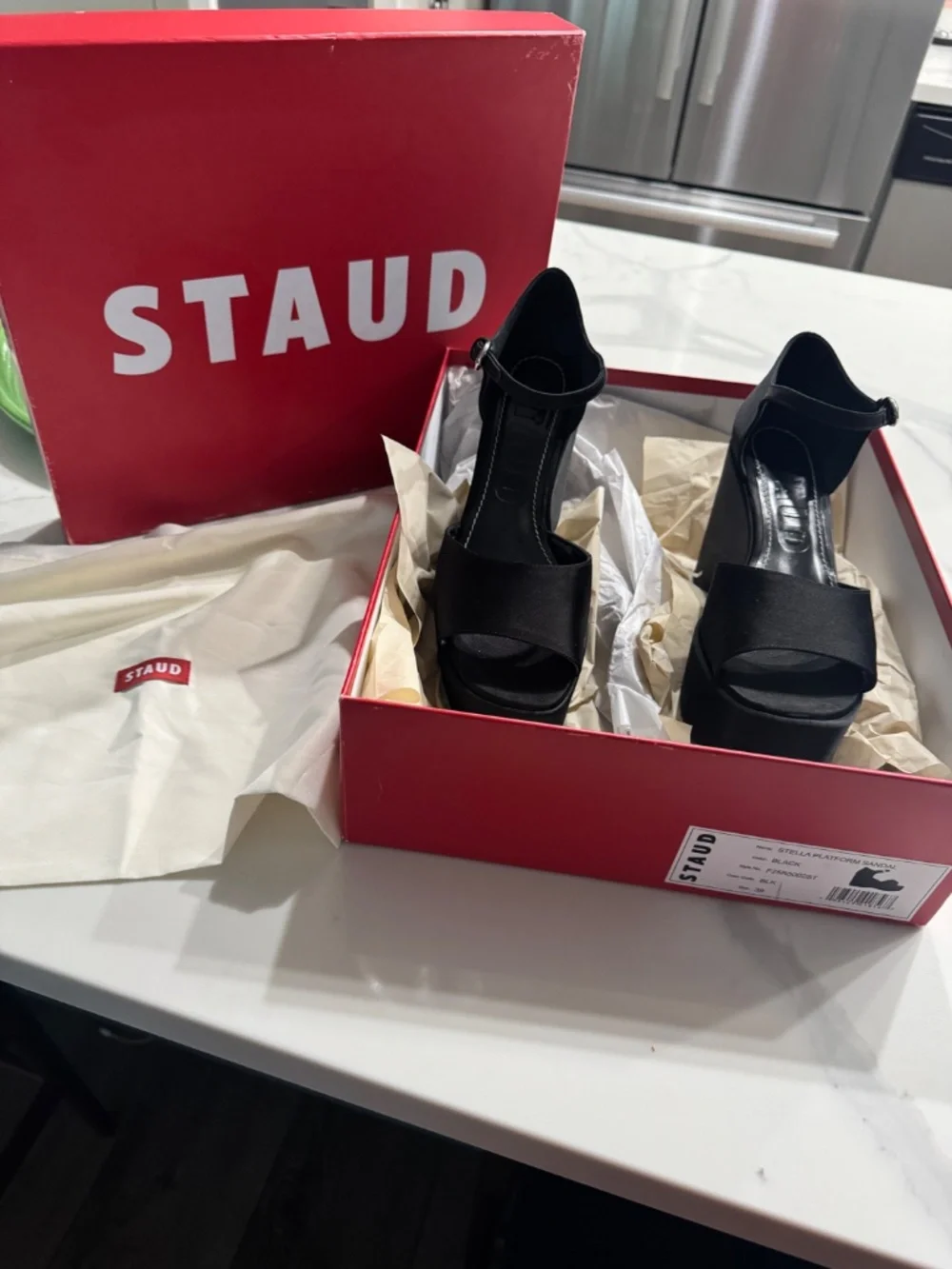 Stuad Stella Platforms - Black -  US Size 9